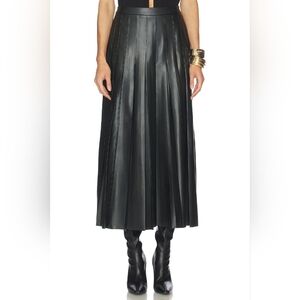 & Other Stories Elegant Black Leather Skirt